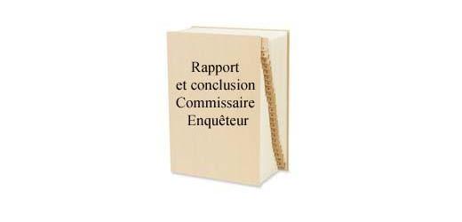 Rapport et Conclusions du Commissaire Enquêteur (PLU)